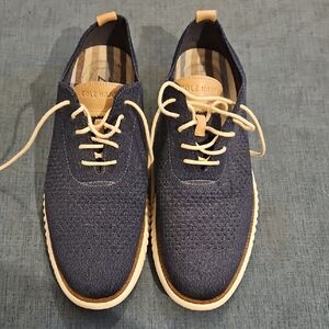 Cole Haan Men's Navy and Tan Oxfords